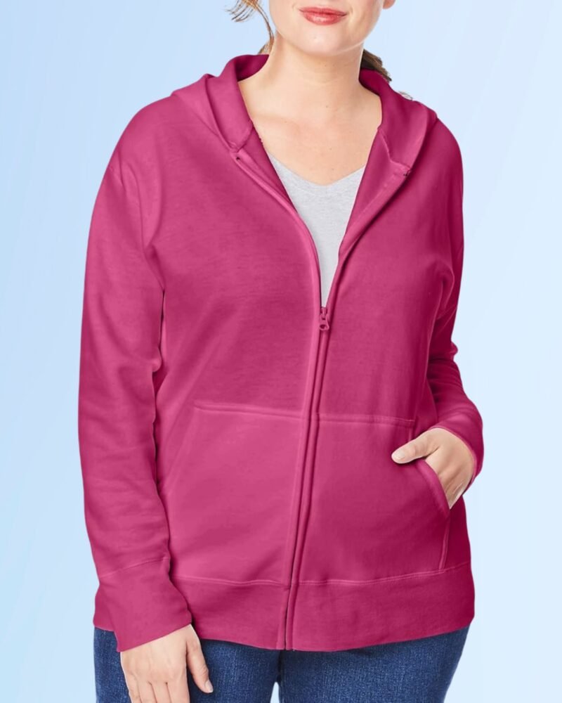 Just My Size Women's Ecosmart Fullzip Fleece Hoodie - Image 4