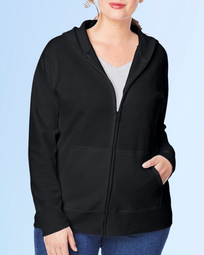 Just My Size Women's Ecosmart Fullzip Fleece Hoodie - Image 3