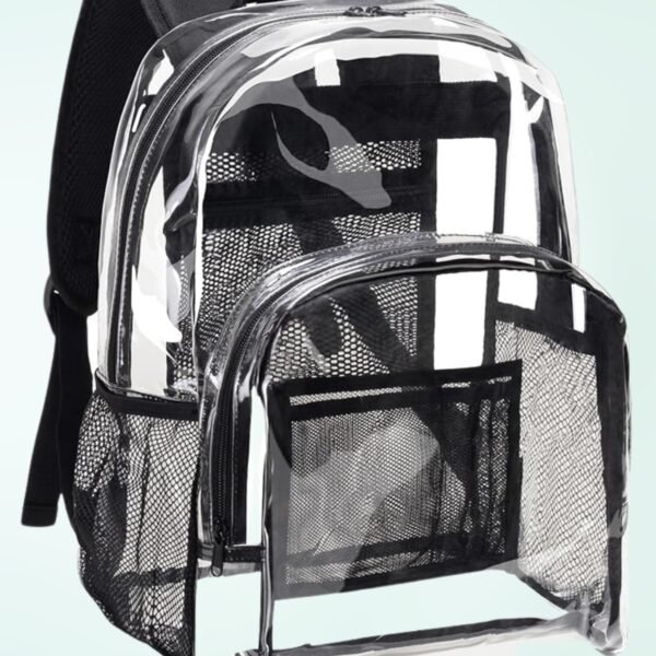 Vorspack Clear Backpack Heavy Duty - PVC Transparent Backpack Large Clear Book Bag for College Work