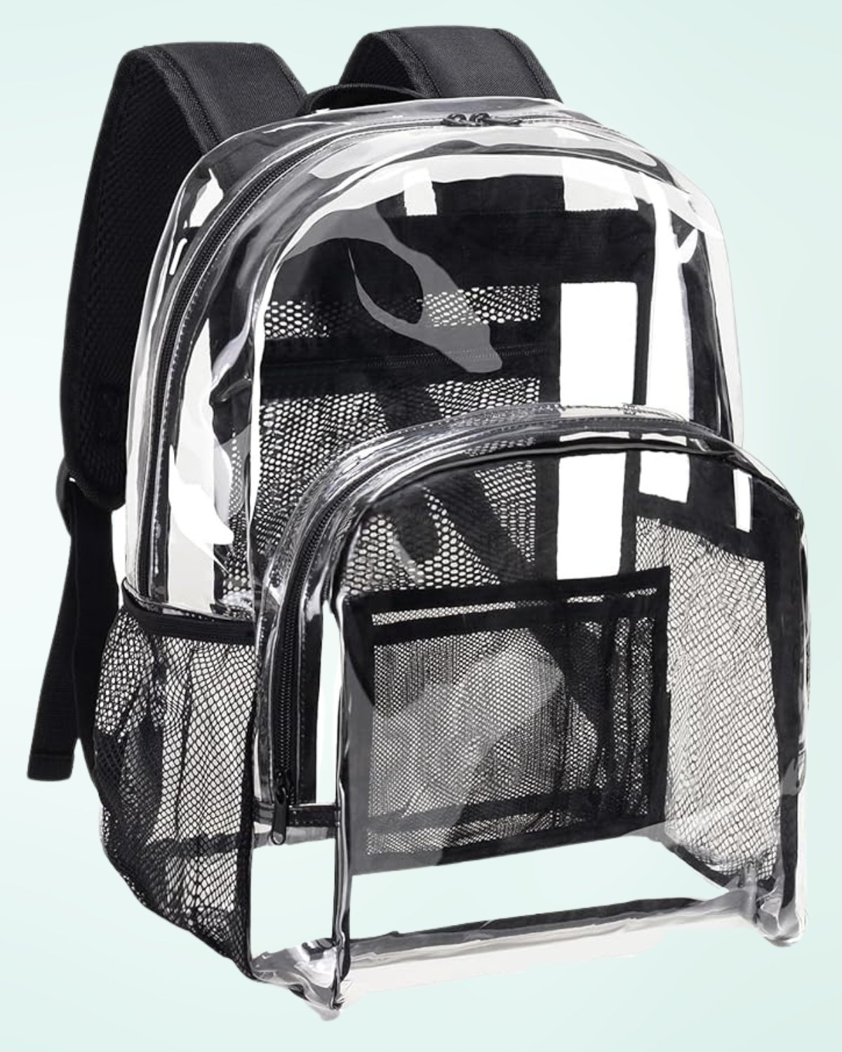 Vorspack Clear Backpack Heavy Duty - PVC Transparent Backpack Large Clear Book Bag for College Work