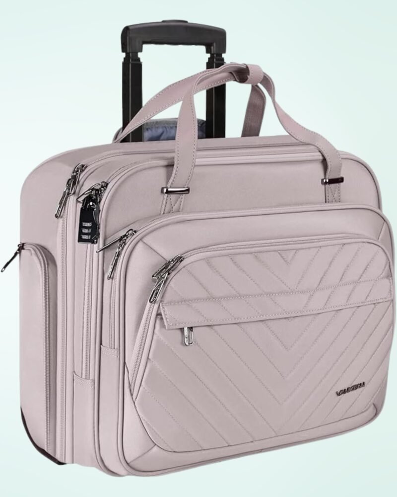 Rolling Laptop Bag, Laptop Briefcase on Wheels, Business Travel