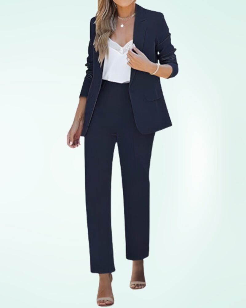 Luvamia Women's Two Piece Sets Pants Suits Dressy Business Casual Outfits Professional Blazer Pantsuits