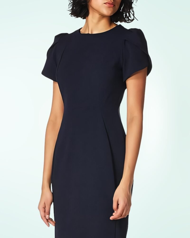 Calvin Klein Women's Tulip Sleeved Above The Knee Sheath Dress