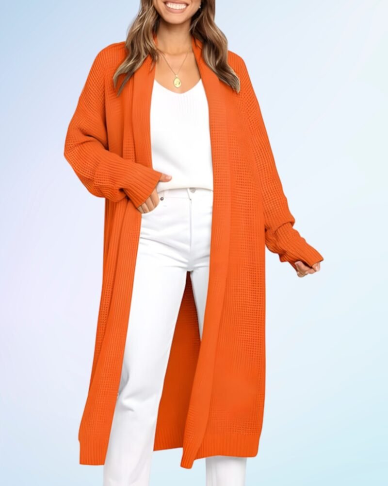 LILLUSORY Long Cardigan Sweaters for Women Fall Trendy Oversized Open Front Winter Coat - Image 5