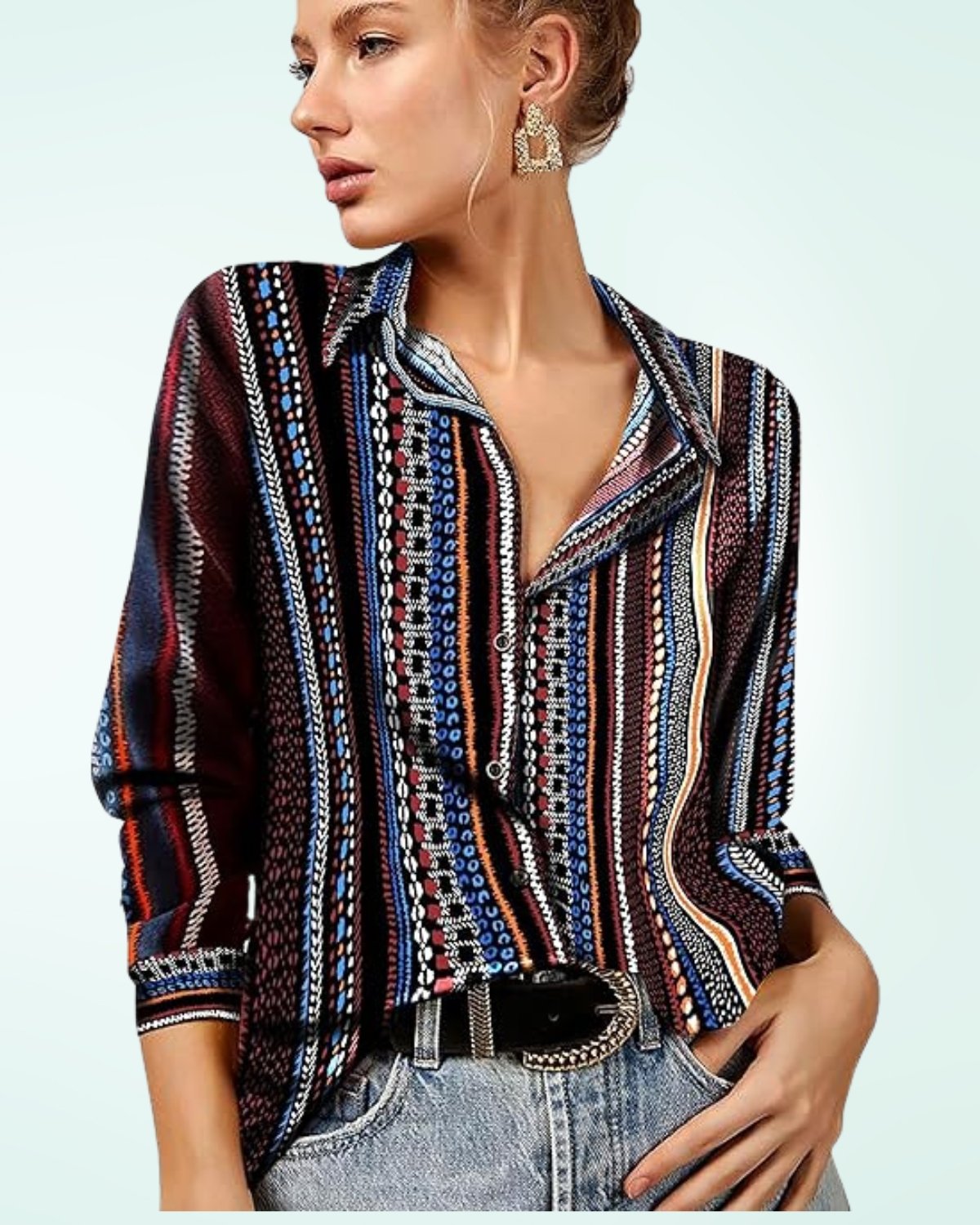 Blouses for Women Fashion, Long Sleeve Button Down Shirts Dressy Casual Tops