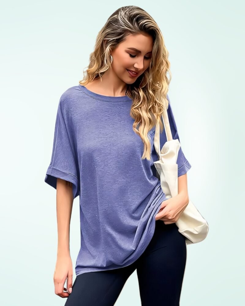 Women Oversized T-Shirt Summer Casual Short Sleeve Loose Tee Tops - Image 5