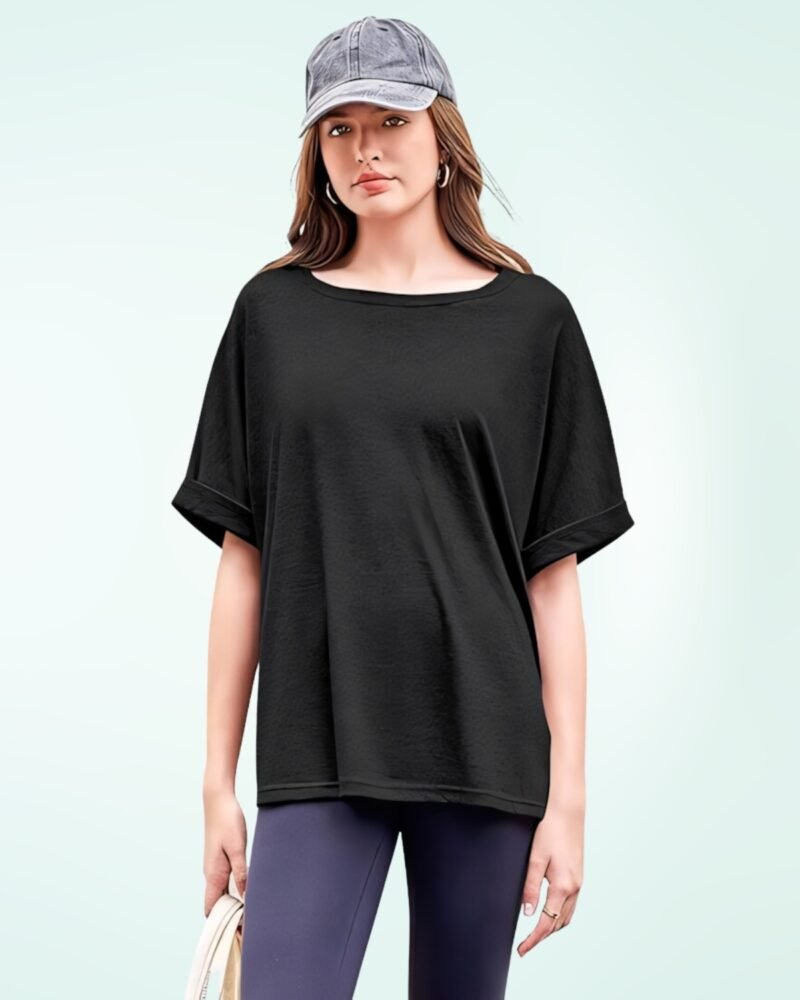 Women Oversized T-Shirt Summer Casual Short Sleeve Loose Tee Tops - Image 4