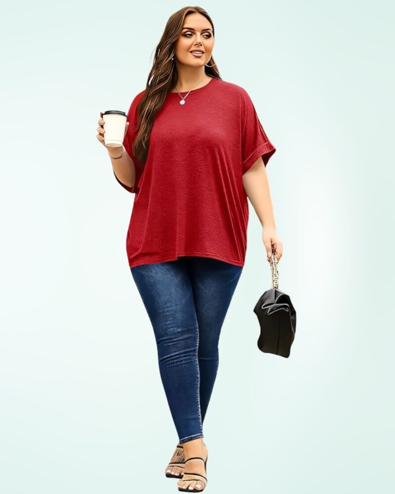 Women Oversized T-Shirt Summer Casual Short Sleeve Loose Tee Tops - Image 3