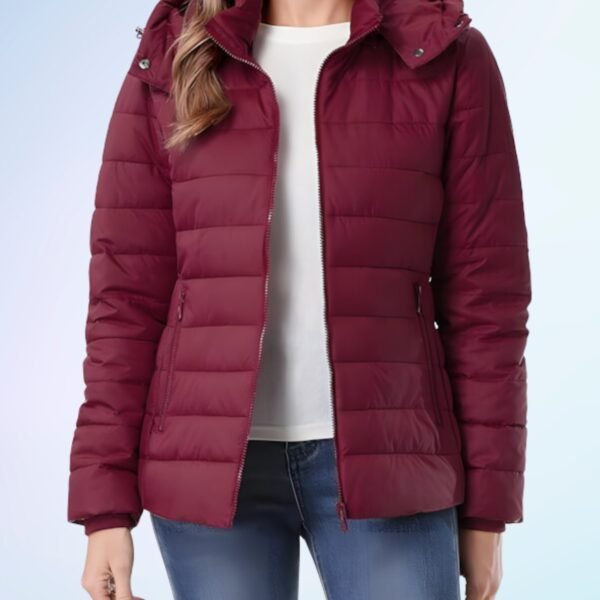 Women's Waterproof Puffer Jacket Quilted Warm Winter Coat Ultra Light Weight Short Down Jacket