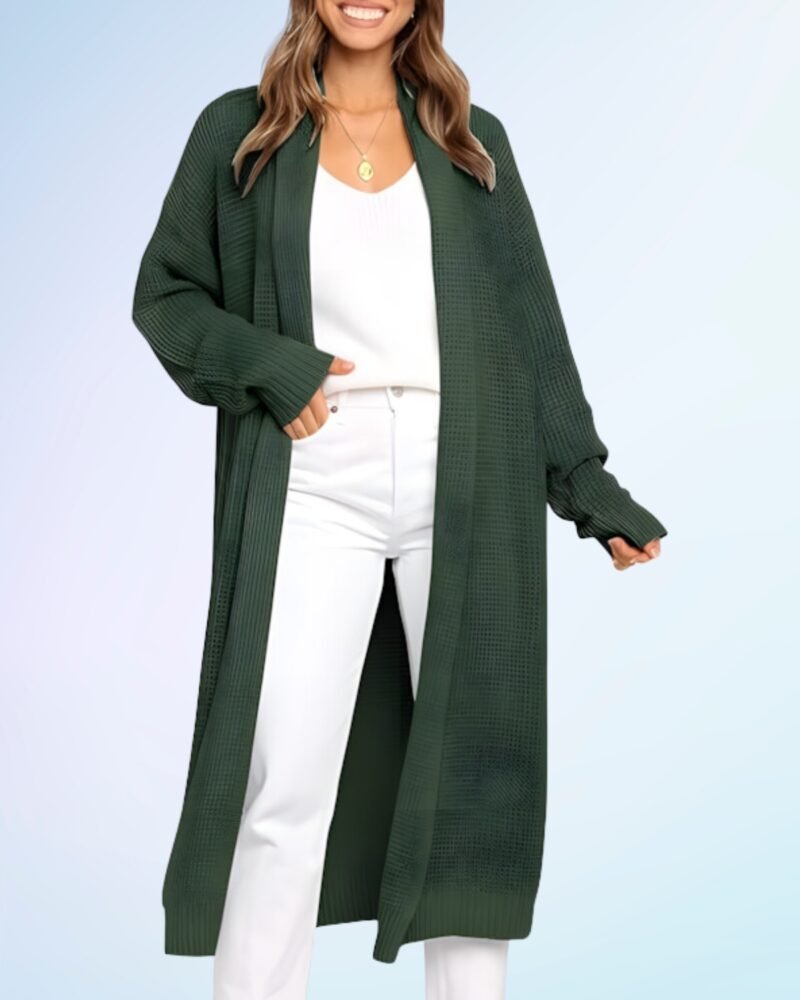 LILLUSORY Long Cardigan Sweaters for Women Fall Trendy Oversized Open Front Winter Coat - Image 2