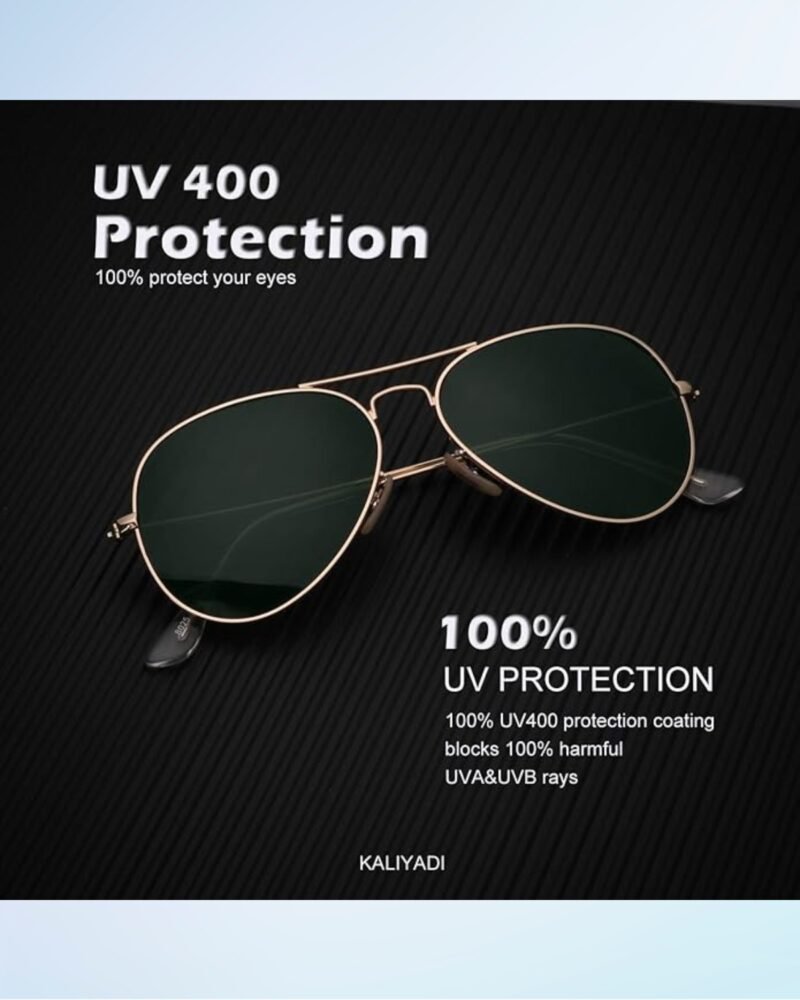 KALIYADI Classic Aviator Sunglasses for Men Women Driving Sun glasses Polarized Lens UV Blocking - Image 5