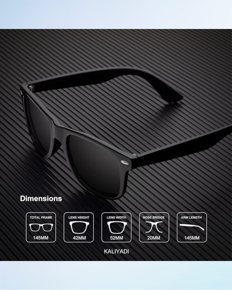 KALIYADI Polarized Sunglasses for Men and Women Semi-Rimless Frame Driving Sun glasses UV Blocking - Image 4