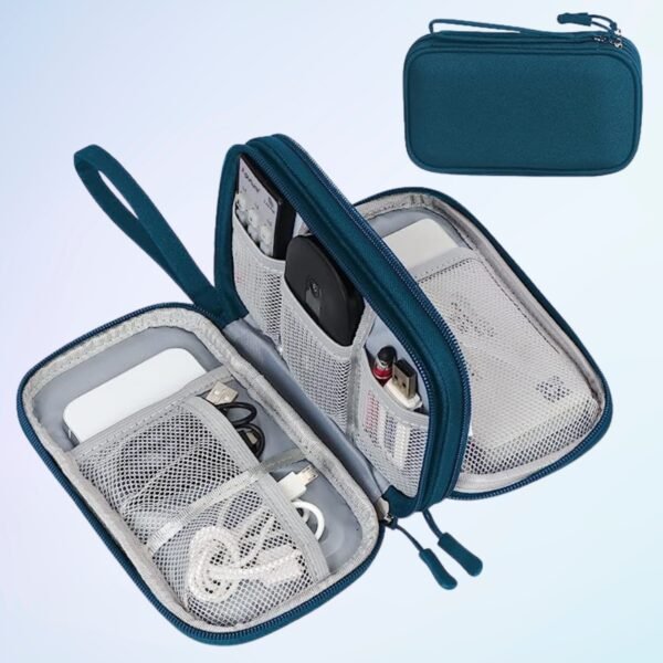 FYY Electronic Organizer, Travel Cable Organizer Bag Pouch Accessories Carry Case Portable Waterproof Double Layers All-in-One Storage