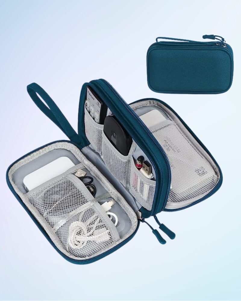 FYY Electronic Organizer, Travel Cable Organizer Bag Pouch Accessories Carry Case Portable Waterproof Double Layers All-in-One Storage