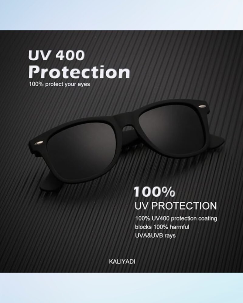 KALIYADI Polarized Sunglasses for Men and Women Semi-Rimless Frame Driving Sun glasses UV Blocking - Image 3