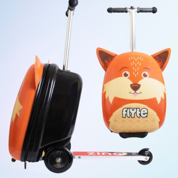 Flyte Penni the Panda Scooter Suitcase - 2-in-1, 18 inch Ride on Suitcase for Kids